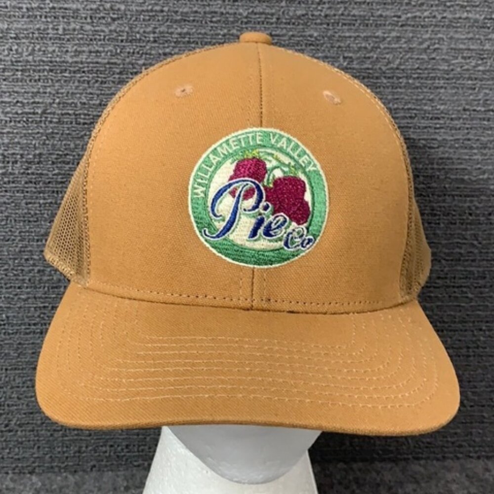 Willamette Valley Pie Co Trucker Hat Adult Brown Mesh Back Strapback Outdoor Cap
